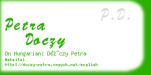 petra doczy business card